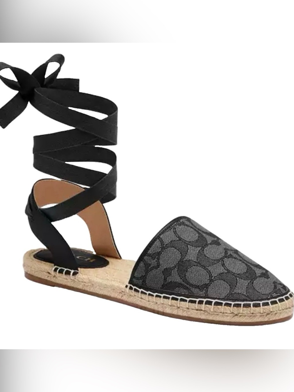 Coach Connie Espadrille In Signature Jacquard Women’s Size 9.5 B EUC